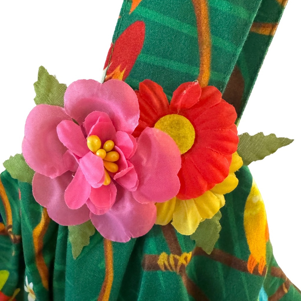 Disney Green Tropical Parrot Midi Dress - Picture 4 of 10